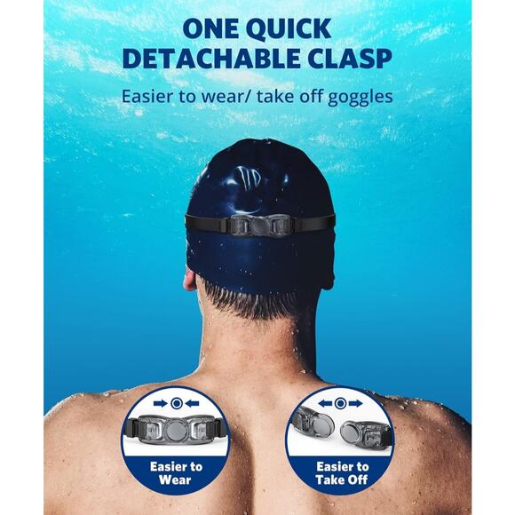 Anti-Fog Swimming Goggles with UV Protection & Adjustable Strap - Picture 4 of 4